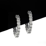 2.77 Cts. 18K White Gold Inside Out Diamond Hoop Earrings 2.77 Cts. 18K White Gold Inside Out Diamond Hoop Earrings